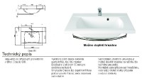 Ravak CLASSIC umyvadlo 600 s otvorem bílé XJD01160000